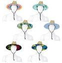 Beach Hat Straw Print Rim 58cm