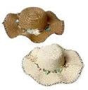 Beach Hat Solid Rim 58cm